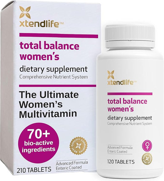 Xtendlife Total Balance Women’s Multivitamin for Immune, Heart, Digestive & Cellular Health - - Daily Support - 70+ Nutrients & Minerals - 30 Day Supply