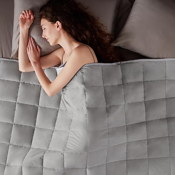 Weighted Blanket Queen Size (60"x80" 15lbs),Ultra Soft and Cozy Cooling Weighted Blanket Queen Size for Adult,Heavy Blanket with Machine Washable Soft Blanket, Stone Grey