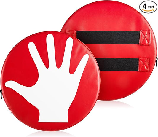 Volleyball Blocking Pad Volleyball Setter Training Equipment Red Round Training Aid Player for Hitting and Blocking Mimics Hand Hitting Trainer Protects Blockers Hands