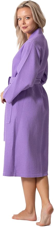 Waffle Knit Lightweight Kimono Spa & Bath Robes for Women - Quick Dry - Soft