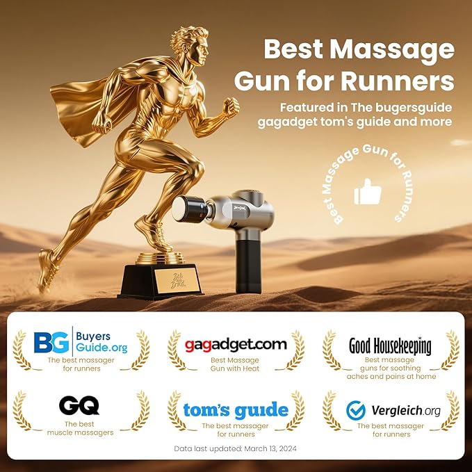BOB AND BRAD C2 Pro Massage Gun with Heat and Cold Therapy, Mini Massager Gun Deep Tissue, Heated Professional Electric Back Massager for Athletes, Handheld Massager
