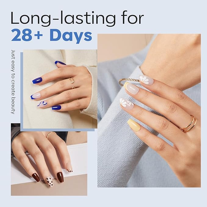 modelones Extra Short Coffin Nail Tips, Pre-shaped Soft Gel Tips Fake Nails False Acrylic Clear Full Cover Press on Extension Kit Gel Manicure DIY at Home 216PCS 12Sizes