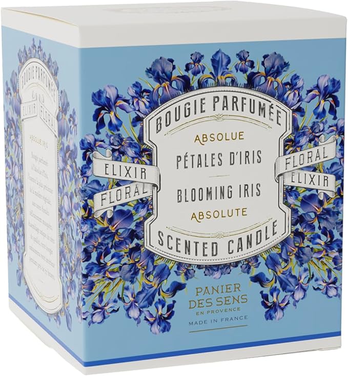 Panier des Sens – Iris Candle – Long Lasting Scented Candles for Home – Gift – 100% Natural Cotton Wick – Decorative Candles Home Gifts - 6.3 oz