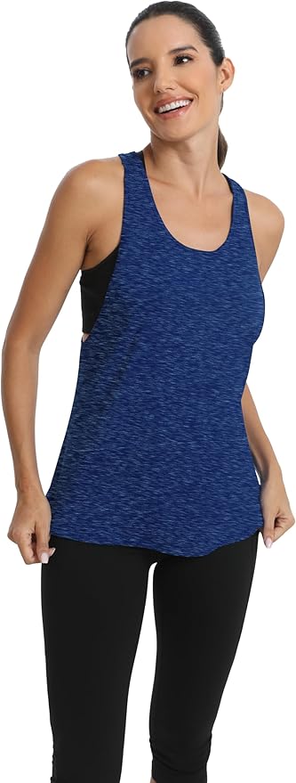 ICTIVE Workout Tops for Women Sleeveless Open Back Muscle Racerback Exercise Tank Shirts