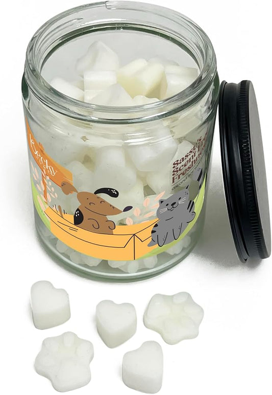 9oz Pet Odor Eliminator Wax Melts, Long-Lasting Scent Free, Non Toxic, Unscented Pets Odor Eliminating Wax Cubes, Natural Plant-Based Wax Blend