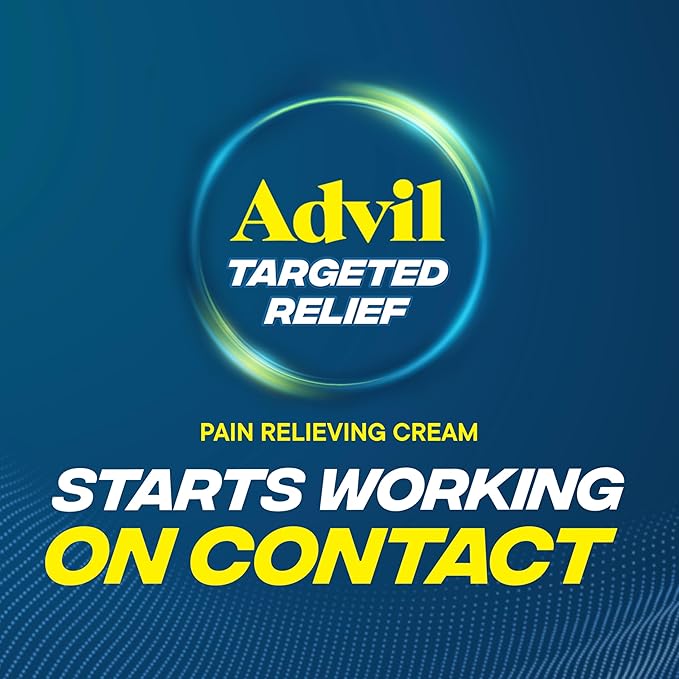 Advil Targeted Relief Pain Relieving Cream, Up to 8 Hours of Powerful Relief of Minor Arthritis Pain, Joint Pain, Lower Back Pain and Muscle Pain - 2.3 oz
