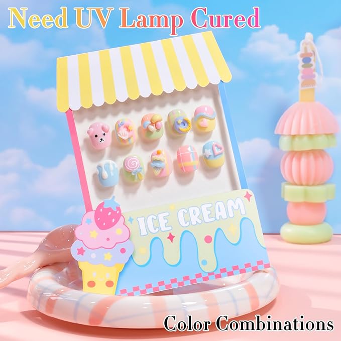 Double Rhythm 6 Pcs 15 ML Gel Polish Set Same Color Same Bottle Soak Off Gel Polish Kit Nail Art Manicure Salon DIY at Home for Women (Blue Green Beige Yellow Pink Orange-T6-9)