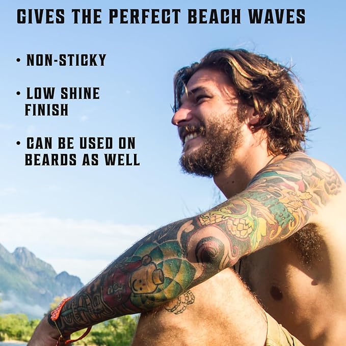 Viking Revolution Sea Salt Spray for Hair Men - Hair Texturizing Spray with Kelp, Aloe Vera and Red Algae Extract - Surf Sprays to Add Volume and Texture for Men Beach Hair - 8.8oz