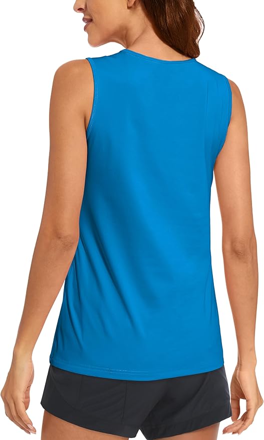 MAGCOMSEN Women's Sleeveless Workout Shirts UPF 80+ Dry Fit Running Wicking Tank Tops Athletic Gym Summer