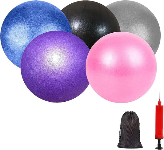 Exercise Pilates Mini Yoga Balls Barre Small for Home Stability Squishy Training Physical Therapy Improves Balance with Pump
