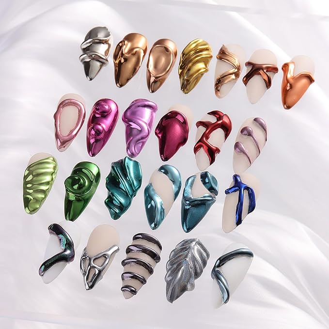 24 Colors Chrome Nail Powder Set Metallic Mirror Effect Holographic Nail Powder Iridescent Aurua Nail Chrome Powder Pigment Dust for Nail Art Decor French Manicure Supplies