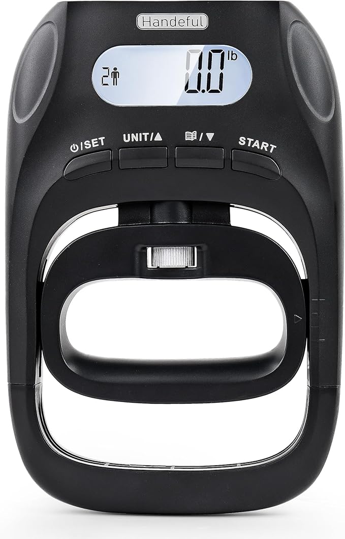 Handeful 397Lb Grip Strength Tester Dynamometer Handgrip Measurer Meter, Handheld Strengthener Exerciser for Sports, School, and Home Use