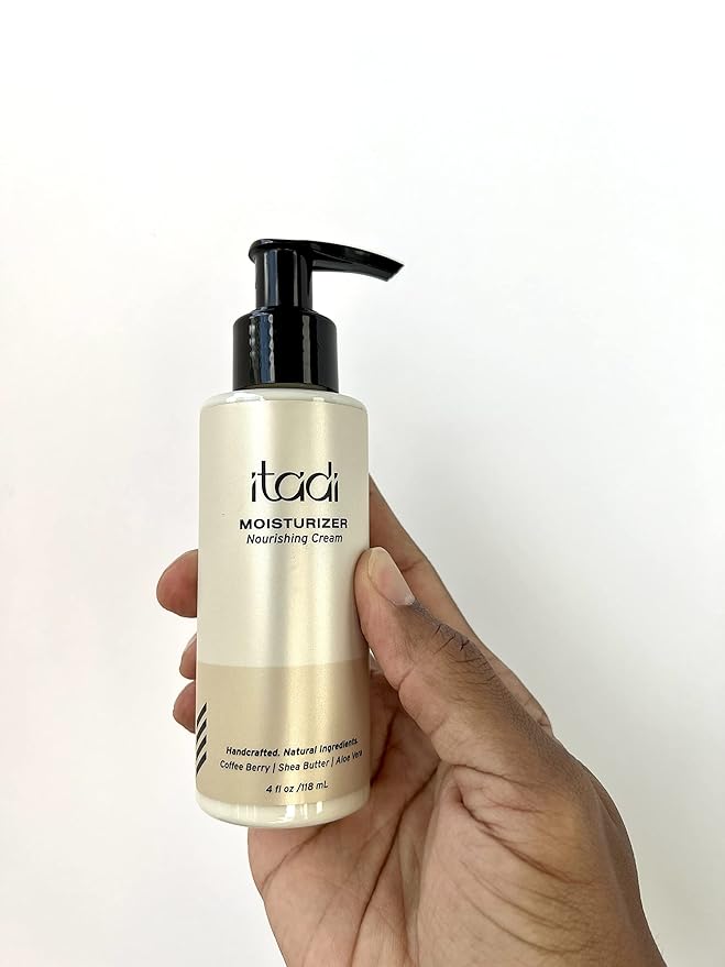 ITADI Organic Natural Daily Face Moisturizer Cream | Coffee Berry, Aloe Vera & Shea Butter Infused Hydration | Soothing for Dry Skin | Lightweight Face Cream With Vitamins + Aloe Vera - 4 fl oz
