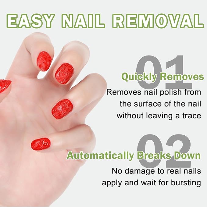 Magic Remover Gel Polish,2PCS Gel Nail Remover,Professional Gel Remover for Nails,Quickly and Easily Removedor de Esmalte Gel (15ML)