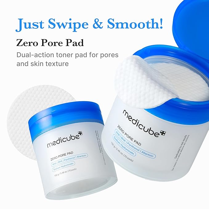 medicube Korean Viral Duo for Glass Glow Skin: Zero Pore Pads 2.0 and Collagen Overnight Wrapping Peel Off Facial Mask Pack and Jelly Brush