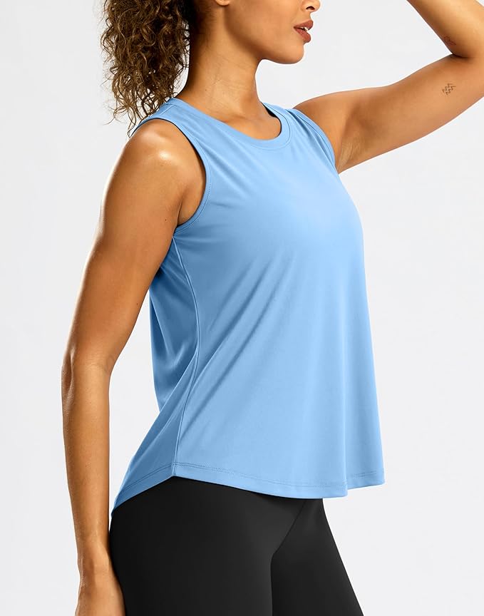 G Gradual Workout Tank Top for Women Sleeveless Athletic Yoga Tops High Neck Quick Dry Running Tennis Sports Shirts for Women