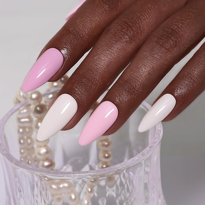 10ml Hema Free Gel Nail Polish Set, Light Pink 6 Colors Gel Polish Kit Nude Pink Manicure Gift for Women Girls