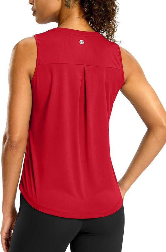 G Gradual Workout Tank Top for Women Sleeveless Athletic Yoga Tops High Neck Quick Dry Running Tennis Sports Shirts for Women