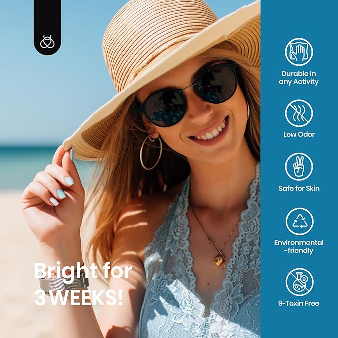 Beetles Blue Gel Polish Set - Mermaid Treasures Collection, Glitter Pearl Polish Navy Dark Blue Colors Gel Nail Art Design Soak off Uv Led Nail Lamp