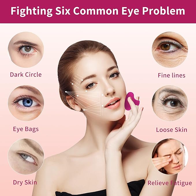 Facial Mini Massage Ball, Handhold Portable Quiet Waterproof USB Rechargeable Powerful Multifunctional Vibrating Travel Pocket Face Eye Finger Joint and Neck Jaw Massager (Deep Rose)