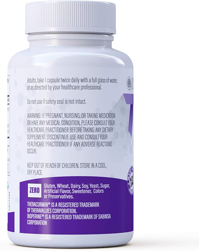 IMMUNOVITES Theracurmin BID 300mg (Nano Curcumin 90mg per Cap.) [[600mg per Serving]] - Now w/Ginger & Bioperine (60ct Bottle)