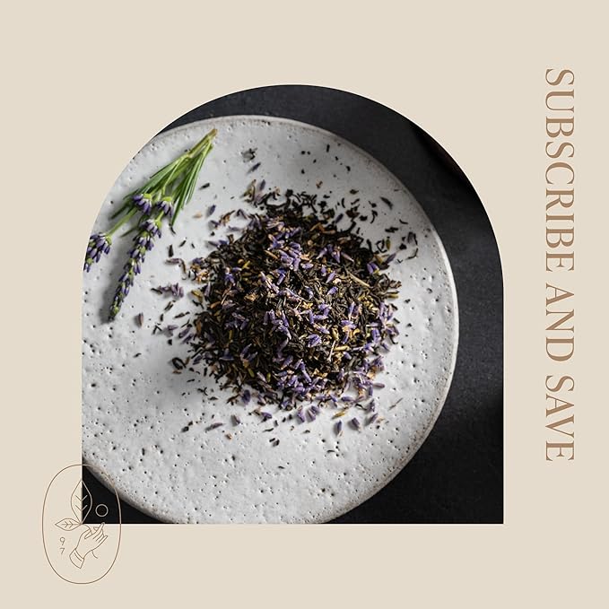 Rishi Tea Earl Grey Lavender Loose Leaf Pure Black Tea - Organic with Bergamot Oil and Lavender Flowers, Energizing & Caffeinated - 16 Ounces, 50+ Servings