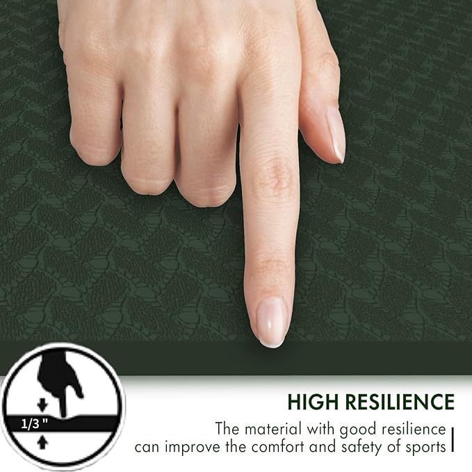 FrenzyBird Large Yoga Mat 6'x 4'（72”x 48”）—1/4" &1/3" Extra Wide Exercise Mat 183cm x 122cm Large Exercise Mat Big Home Yoga Mat Pilates Mat,Non Slip,Thick,TPE Workout Mat,for Women & Men, Yoga, Pilates, Gym and Floor Workouts Pilates