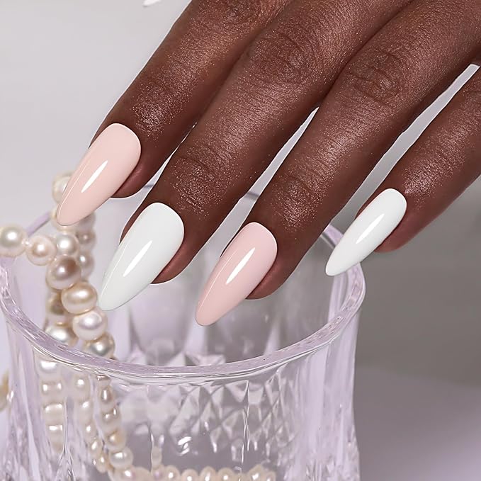 10ml Hema Free Gel Nail Polish Set, 6 Colors Gel Polish Kit Pink White Skin Tones Neutral Brown Manicure for Nail Art DIY and Salon Gift for Women Girl