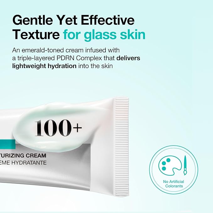 ANUA PDRN Hyaluronic Acid 100 Moisturizing Cream, Lightweight Hydrating Moisturizer with Salmon PDRN, Hyaluronic acid, Collagen for Glass Skin, Korean Skin Care (60ml / 2.02 fl. oz)