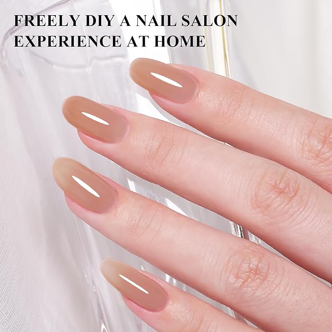 6 Colors Gel Polish Set Pink White Nude Hema Free Soak Off Salon Home DIY Gift for Women