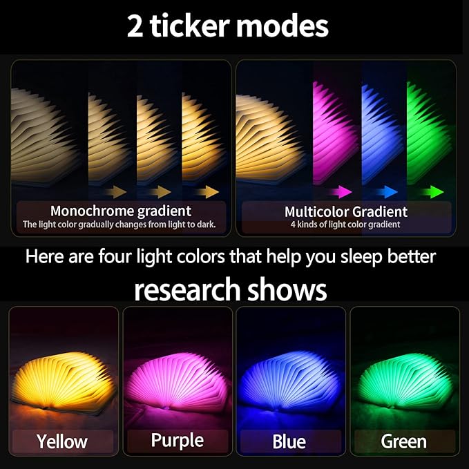Novelty 3D Dragon Embossed Magic Book Lamp,Personalized Night Light,Sleep aid Machine,Sound Machine for Sleeping， Unique Gifts