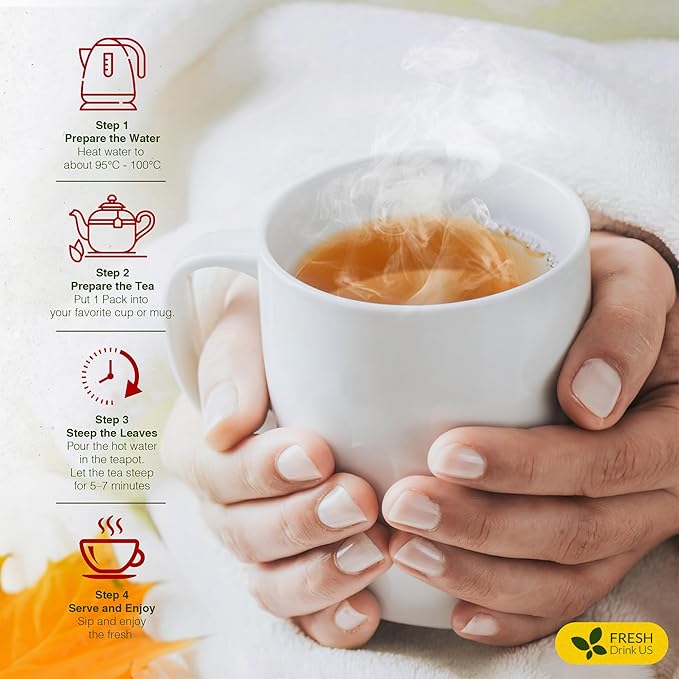 FreshDrinkUS, Yerba Mate Tea Bags | 120 Tea Bags | Traditional South American Herbal Tea – Smooth & Refreshing Flavor – Premium Quality, Sustainably Sourced. Vegan.