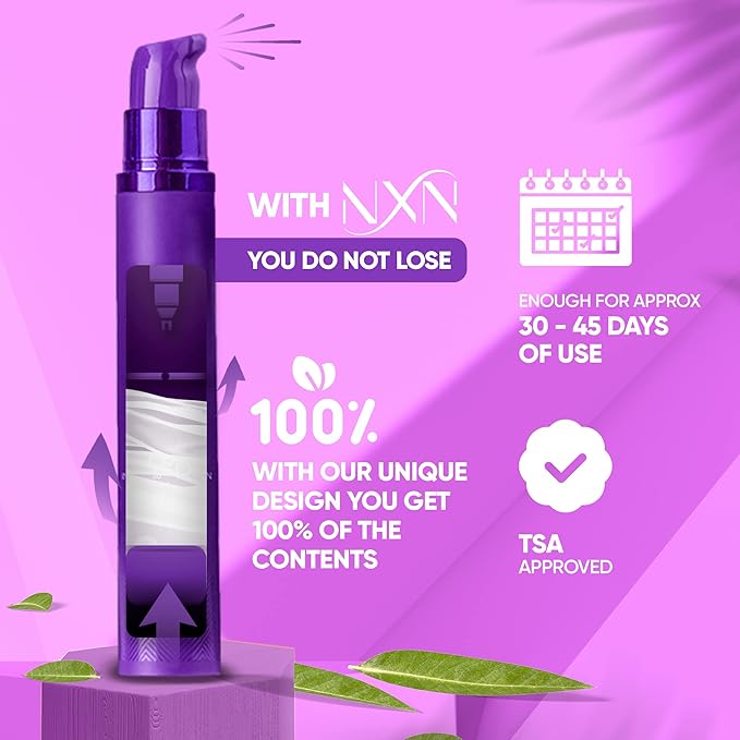 NXN Invisible Overnight Anti-Aging Face Mask - with Licorice Root, Grapeseed, Cacay Oil, Marine Algae - Moisturizing Facial Formula - 0.5 Fl Oz
