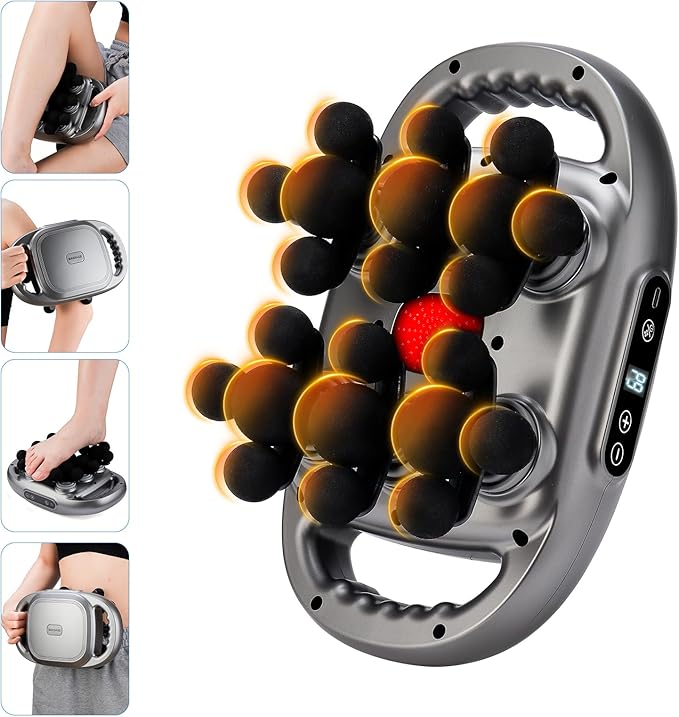 Massage Gun, 22 Head Foot Back Neck Shoulder Massager with Adjustable Multi-Modes & Intensities, Fascia Gun for Athletes, Birthday Gifts for Men