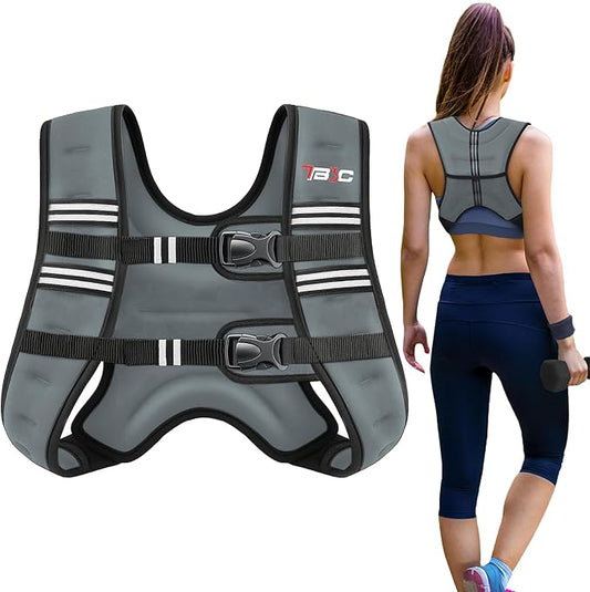 Weighted Vest Woman - 6lb/8lb/12lb/16lb/20lb/25lb/30lb Womens Weight Vest for Walking, Strength Training Weight Vests for Men, Reflective Stripe Fitness Vest for Workout Running Jogging