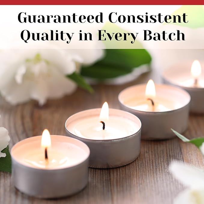 Tea Light Candles in Metal Cups - 6 Hours Clean, Long Burning White Unscented - 520 Candles - Bulk for Romantic Dinner, Wedding, Spa & Hotels by PARNOO