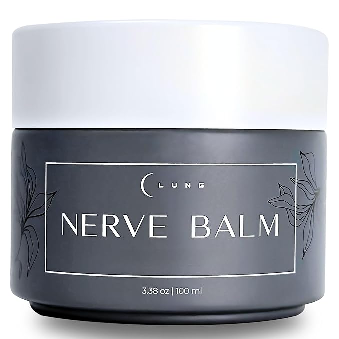 Lune Nerve Balm – Neuropathy Cream for Burning, Tingling & Numbness in Feet & Hands | Natural Nerve Pain Relief Cream with Arnica, Vitamin B6 & Magnesium | 3.4 oz