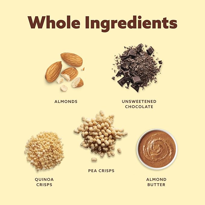 Mezcla Puff Crispy Protein Bars, Gluten Free & Vegan Protein Bars, 10g Protein, Alt for Crispy Rice Treat, Granola Bars & Breakfast Bars, Healthy Snacks for Adults, Almond Butter Chocolate, 12 Pack