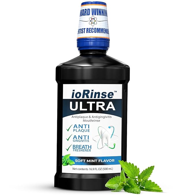 ioRinse Ultra Mouthwash is The Choice of 1,000s of Dentists as The Mouth Wash for Adults and Kids Oral Care and Hygiene. It's an Alcohol Free, Bad Breath Treatment and Gum mouthwash with Xylitol.