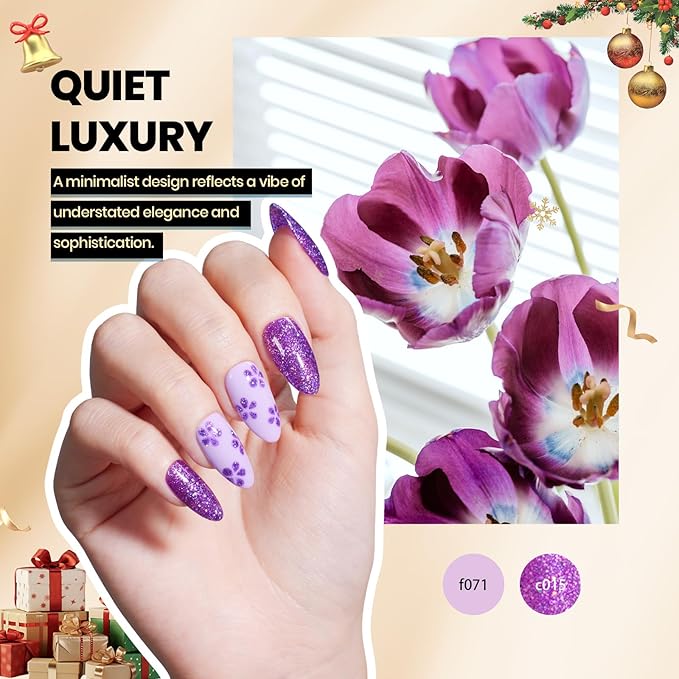 Beetles Gel Nail Polish Kit with U V Light, 75PCS Gel Nail Kit with Base Top Coat 45 Colors Winter Christmas Gel Polish Set Burgundy Red Exquisite Femininity Manicure Home DIY Gifts for Women Teens