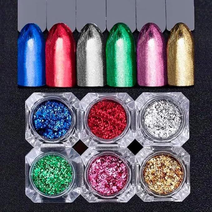 Nail Art Chameleon Glitters Sequins Chunky Iridescent Holographic Flakes Confetti Iridescent Powder for Nail DIY