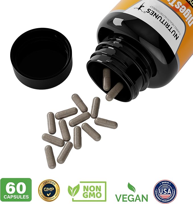 All-in-One Multi Enzyme Digestive Enzymes Supplement – Easily Breaks Down Carbs, Fats, Proteins & Dairy – Supports Healthy Digestion, Bloating Relief & Gut Comfort – Vegan, 60-Day Supply