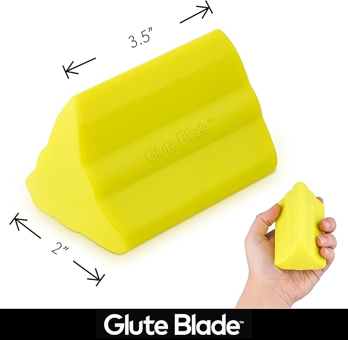 Piriformis Massage Roller, Targeted Trigger Point Massager Tool for Hip, Leg, Lower Back, Muscle Knot Release and Sciatica, 3 Different Heads, Medium Density, Yellow