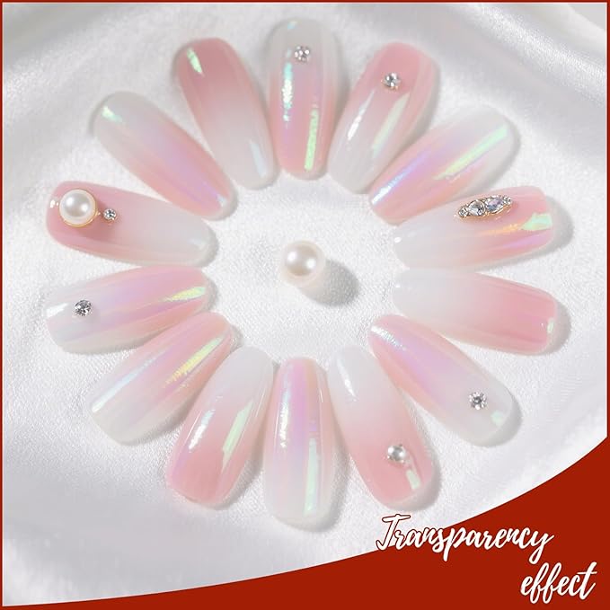 Artdone Green Aurora Chrome Nail Powder, Iridescent Unicorn Powder Metallic Mirror Effect Pigment Pearlescent Mermaid Pearl Glitter Dust Kit, Nail Art Decoration, Resin Craft