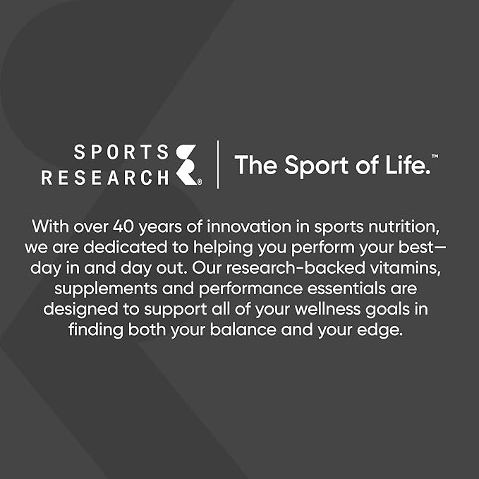 Sports Research® Magnesium Glycinate - Supports Restful Sleep & Enzymatic Processes - 160 mg Chelated Magnesium - Vegan Capsule - 90 Count