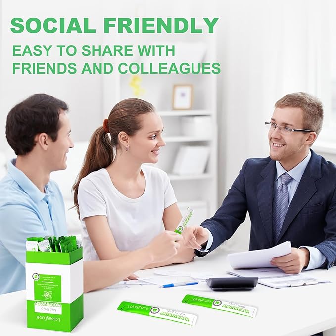 Mouthwash, 30 Packets Travel Mouth Wash for Adults, Alcohol Free, Mini Mouthwash for Travel Essential, TSA Approved Mouthwashs Bulk Pocket Size On The Go,Mint,11ml/0.37FL.OZ Each