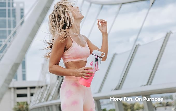 HYDRO CELL Stainless Steel Insulated Water Bottle with Straw - For Cold & Hot Drinks - Metal Vacuum Flask with Screw Cap and Modern Leakproof Sport Thermos for Adults (White/Pink 40oz)