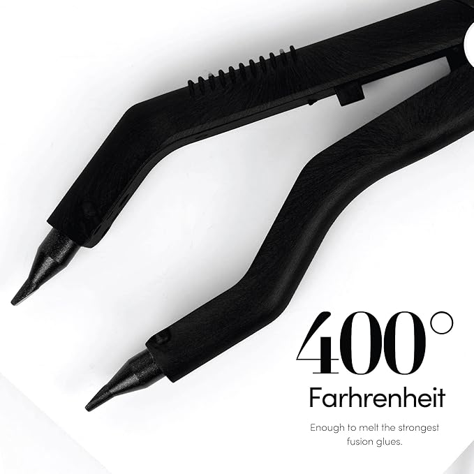 Pro Fusion Tool by The Hair Shop - Keratin Melting Connector Machine for Hair Extensions, Matte Black Ergonomic Patented Design - Professional Salon Heat Tool for Keratip