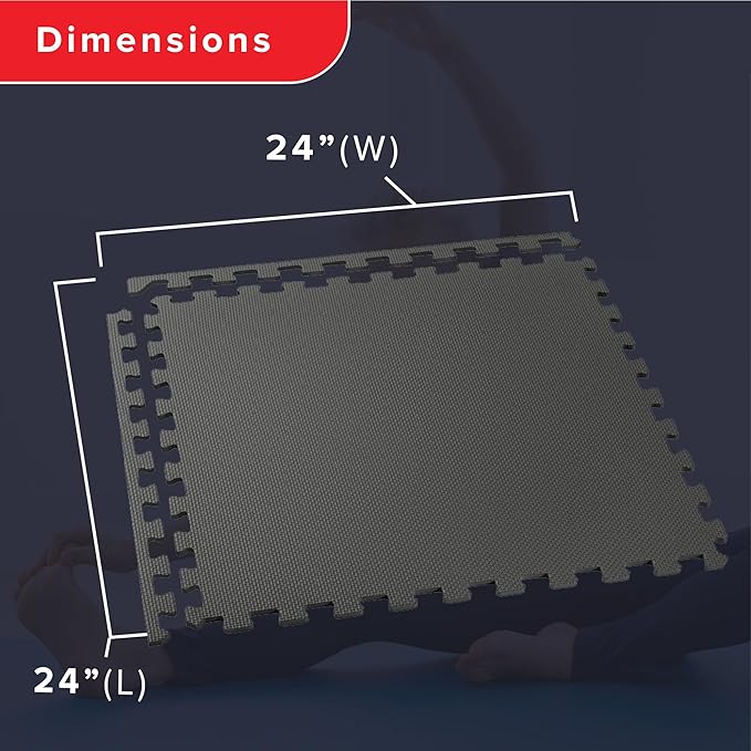 We Sell Mats – ½ Inch Thickness Multipurpose EVA Foam Floor Tiles – Interlocking Floor Mat for Indoor Gym, Playroom, and Home Use