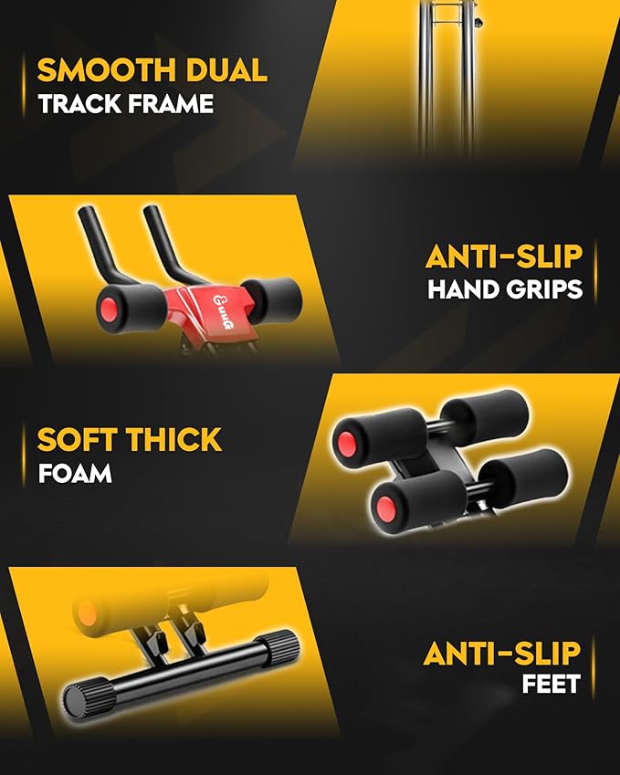 Ab Machine Abdominal Stomach Workout: Adjustable Ab Trainer Machine Ab Cruncher Core Strength Training Equipment for Home Gym Foldable for Women and Men